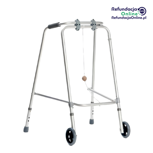 Balkonik aluminiowy z kulką – składany, dwukołowy AR-009 ARmedical