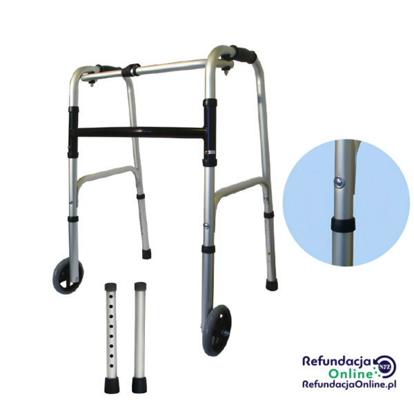 Balkonik aluminiowy – składany, 3-funkcyjny AR-008 ARmedical