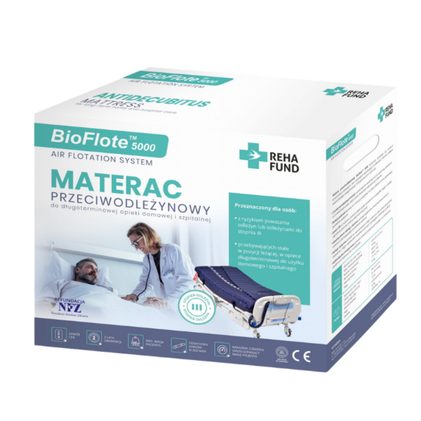 Materac przeciwodleżynowy pneumatyczny rurowy BioFlote™ 5000 Rehafund