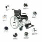 Wózek inwalidzki stalowy Optimum AR-400 Armedical