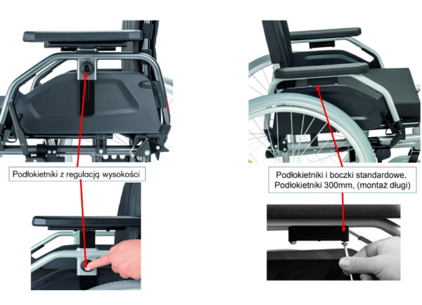 Wózek inwalidzki aluminiowy Start M2S Ottobock
