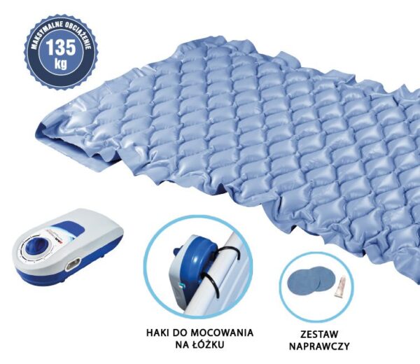Materac przeciwodleżynowy bąbelkowy z pompą AR-920 ARmedical